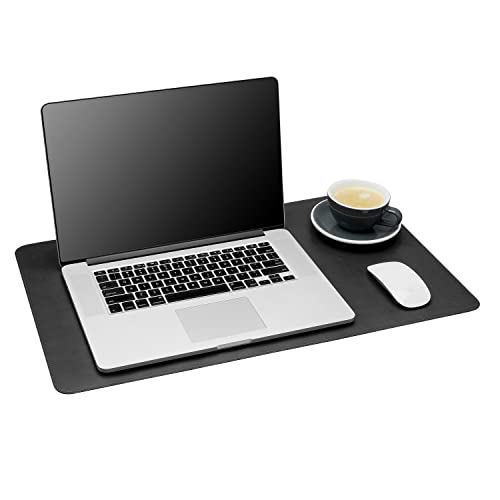 Gallaway Leather Desk Mat,Desk Writing Pad - Office Desk Pad, Medium 24" x 14" Black, Desk Mats on Top of Desks, Gift Ready Elegant Computer Desk Mat Desk Cover Desk Pad Protector PU Leather
