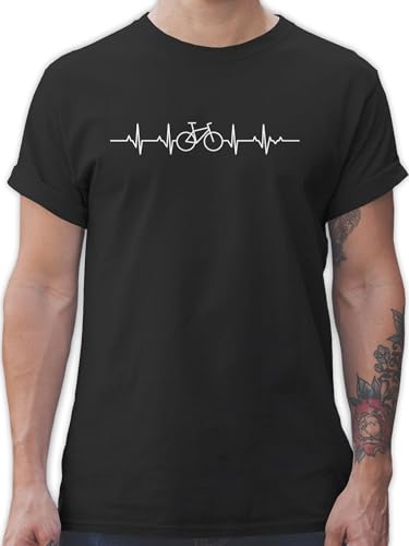 Andere Fahrzeuge - Herzschlag Fahrrad - L - Schwarz - t Shirts männer Fahrrad - L190 - Tshirt Herren und Männer T-Shirts