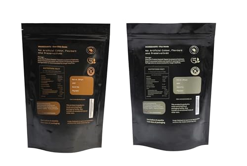 Image of NatureGarden Chia Seeds & Flax Seeds Combo 250g Each | Omega-3 Protein Fiber Rich | Weight Loss Superfood | Seed Cycling | Healthy Diet Snack | Gluten-Free Vegan | Smoothies Salads Recipes