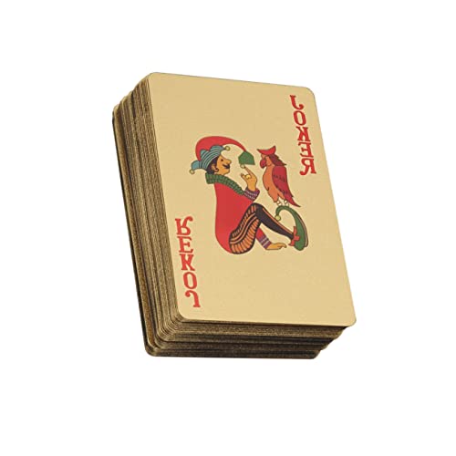 ABOOFAN Gold Folien Pokerkarten Professionell Langlebig Mit Ausgezeichnetem Griff Für Weihnachtsfeier Und Familienspiele Edles Kartendeck in Glänzendem Gold Für Sammler Und Geschenk