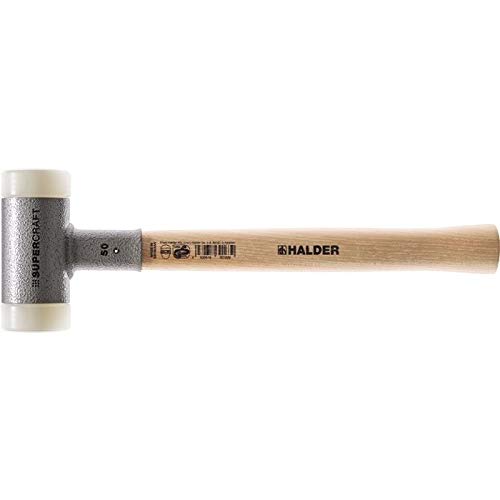 HALDER Supercraft - Młotek ochronny 25 mm bezodrzutowy nylon biały twardy 3366.025