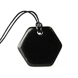 Karelian Heritage Shungite Stone Necklace | Authentic Shungite Pendant Hexagon | Jewelry for Chakra Balancing, Crystal Healing, Spiritual Practice | Personal Protection Necklace PE53