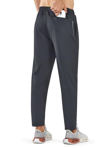 Image of NORTHYARD Men's Joggers Athletic Workout Track Pants Running Gym Training Sweatpants with Zipper Pockets Open Hem