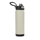 ZULU Powerfill Pro 24oz Stainless Steel Water Bottle with Quick Fill Lid, Triple Walled Vacuum Insulated Metal, Leak Proof Locking Lid, Sip and Chug, Reusable BPA Free, Ash