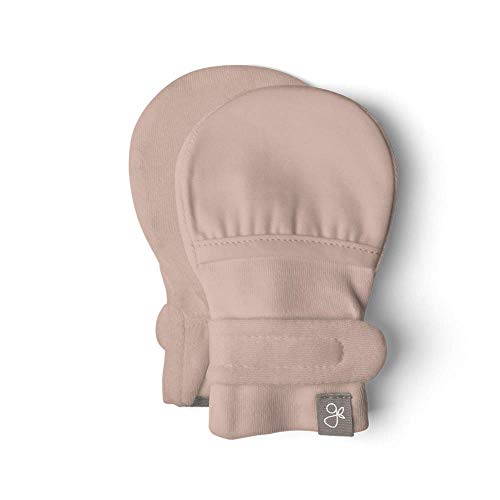 Goumimitts, Scratch Free Baby Mittens, Organic Soft Stay On Unisex Mittens, Stops Scratches and Prevents Germs (3-6 Months, Rose)