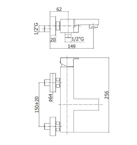 Miscelatore Vasca Esterno Elle Paffoni EL023 - Con Duplex Doccia A Snodo - Con Doccetta E Flessibile - 2