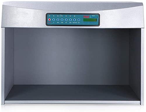 HFBTE Color Assessment Cabinet 6 Light Sources Box Color Matching Cabinet D65 TL84 F UV CWF TL83 with 110V/220V Voltage Metal Base