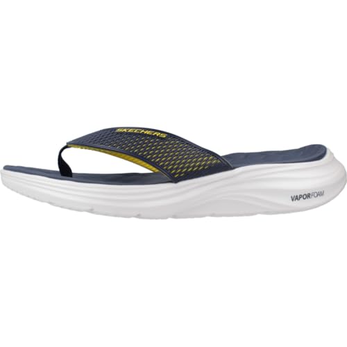 Skechers Herren Vapor Foam Sandale SaytoVapor Foam Sandale, Marineblauer KPU-gelber Besatz, 45 EU – Ansicht 3