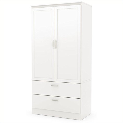 South Shore Acapella Wardrobe Armoire, Pure White South Shore Acapella Wardrobe Armoire, Pure White