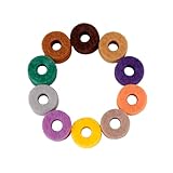 Mikinona 20 Pcs Colorful Felt Washers for Cymbals Bass Drum Practice Pad Accessories Drum Mute Ring for Percussion Instruments