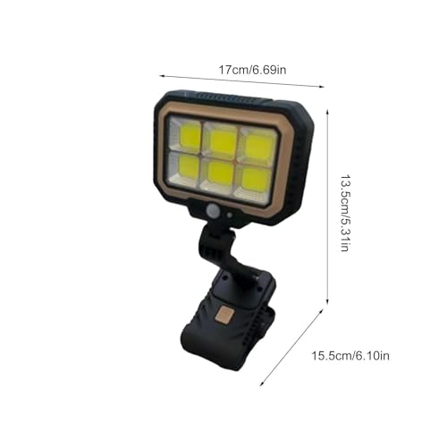Luz solar clip exterior impermeable con 3 modos para valla patio balcon 6