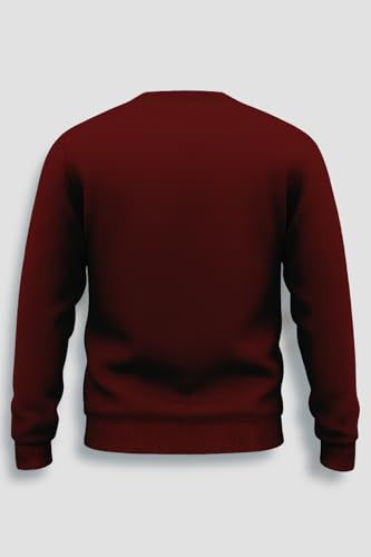Image of Amazon Brand - Anarva Men's Cotton Sweatshirt | Regular Fit Winter Pullover for Men | Casual Crew Neck Full Sleeve Sweatshirt for Everyday & Outdoor Wear
