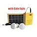Solar Power Panel Generator Home System Kit with 3 LED Bulbs Solar Lamp Emergency Light 4 Heads USB Charging for Outdoor Garden for DIY Use(3W-3Bulb)