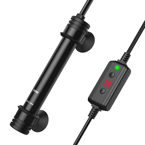 NICREW 100W Aquarium Heater with Temperature Adjustable Controller & Dual Sensors, 10-20 Gallon Submersible Fish Tank Heater, Overheat Protection