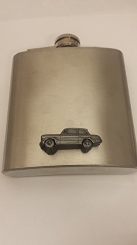 Flasque Triumph Vitesse 2lt MK2 en acier inoxydable et son blason effet étain gravé