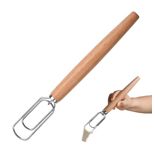 Batidor danés – Mezclador manual de acero – Mezclador amasador de pan – Panificación Pastelería Bagel Pastel Cocción Panaderos y Banco de Horno