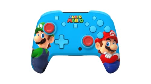 Turtle Beach Rematch Mario & Luigi manette sans fil sous licence officielle pour Nintendo Switch 2 avec batterie rechargeable, RGB e sticks TMR