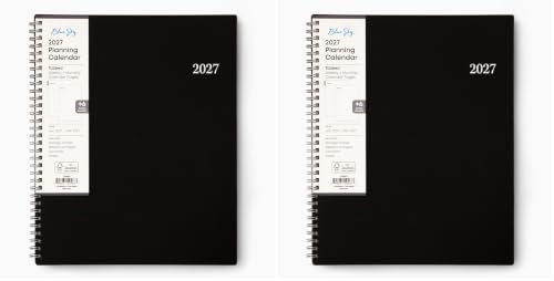 Image of Blue Sky 2027 Weekly and Monthly Planner Calendar, Includes January 2027 - December 2027, 8.5 inch x 11 inch, Flexible Cover, Wirebound, Laminated Tabs, Storage Pocket, Enterprise (Pack of 2)