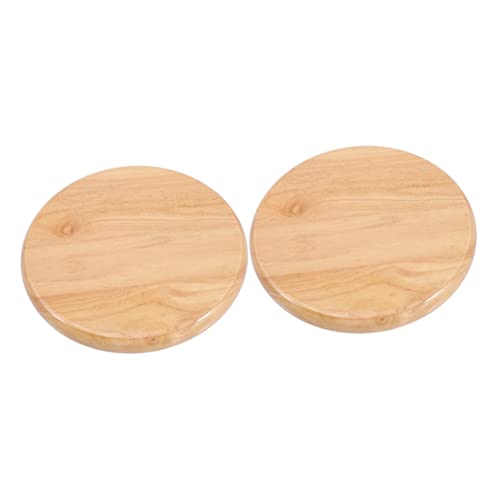 Veemoon 2 Pièces Surface De Cuisine Coussin De Bar Tabouret De Bar en Métal Rotatif Accessoires en Bois Tabouret Cm Chaise Chaises Partie Sièges Plateau en Bois Siège De Remplacement
