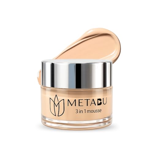 Image of Mousse Foundation, 3-in-1 Mousse Foundation - Matte Finish, Lightweight, SPF 25, Sweat-Proof, HD Effect - Enriched with Vitamin E, Jojoba Oil, Avocado & Shea Butter, Sandalwood - Shade - 01 (Walnut - 15ml)