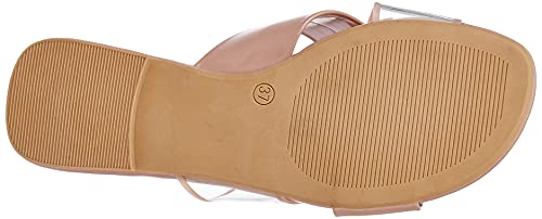 Image of shoexpress Women Black Solid Pu Open Toe Flats Sandal