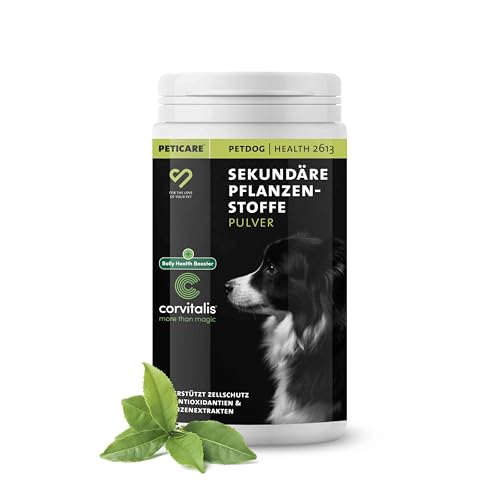 Peticare Complemento Vegetal para Perros | Mezcla de Plantas con Bayas, cúrcuma y té Verde | Apoyo nutricional y Equilibrio Diario | con CORVITALIS | petDog Health 2613