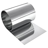 EFUTURETIME Feuille d'acier Inoxydable 304 0,3x100x1000mm, Rouleau en Acier Inoxydable pou...