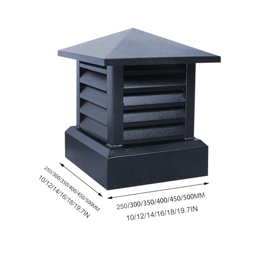 Miniatura 7 de Sombrero Chimenea,Tapa De Tubo De Estufa Exterior,Tapas De Conductos De Humos Cuadradas De Aleación De Aluminio,Tapa De Ventilación De Escape En La Azotea,Para Chimenea De Mampostería Al Aire Libre