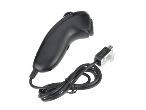 Black Nunchuk Nunchuck Controller For Nintendo Wii Motion Plus