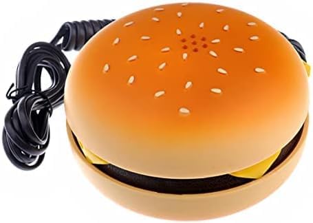 lycss Téléphone fixe fantaisie en forme de hamburger | Décoration rétro amusante et téléphone factice pour la maison, le bureau, les fêtes sur le thème...