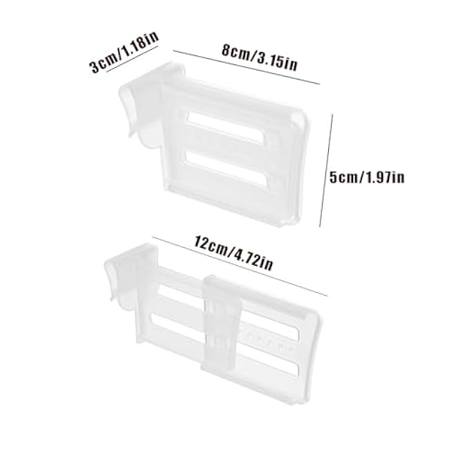 20PCS Adjustable Refrigerator Organizer Dividers - Snap-On Shelf Divider, Space-Saving Kitchen Storage, Clear PP Plastic, Fridge Door & Drawer Partition (20PC)