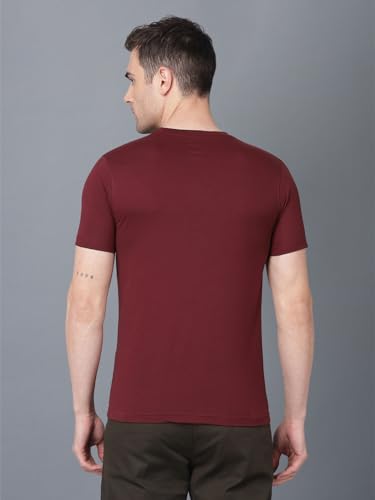 Image of Dollar Super Combed Cotton Mens Assorted Pack of 2 Solid T-Shirt