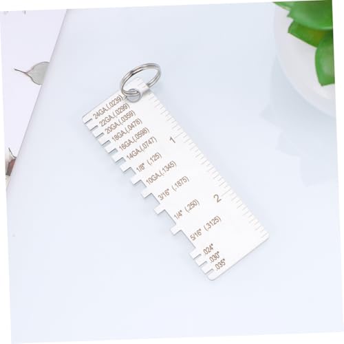 Calibrador de espesor de láminas de metal inoxidable 2 piezas miniatura 4