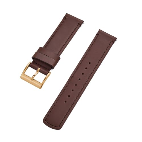 Bracelet de montre en cuir véritable YHNNH marron café 22mm