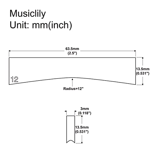 Musiclily Ultra 12 Inch Radius Brass Fret Press Insert For Acoustic Electric Guitar Bass #TOP1
