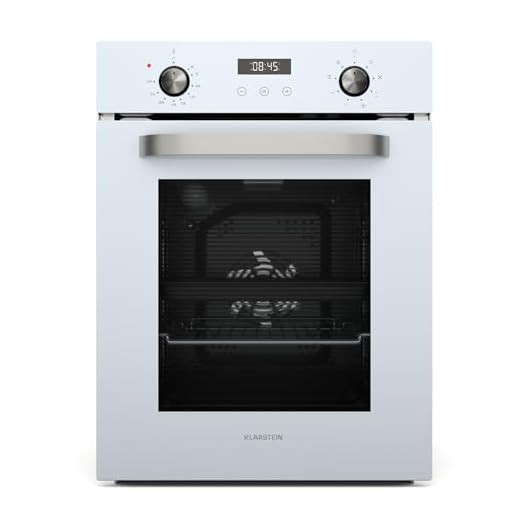 Klarstein SmartSlim Horno Eléctrico Empotrable - 49L, 9 Funciones, Temporizador Digital, Limpieza a Vapor, Grill Ventilado, Cristal Negro, Clase Energética A, 45 cm
