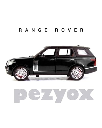 Image of 1 /24 Big Range Rover REFENDER Toy Car Metal Pull Back Diecast Car with Openable Door and Sound Light, Gifts Toys for Kids (Black)