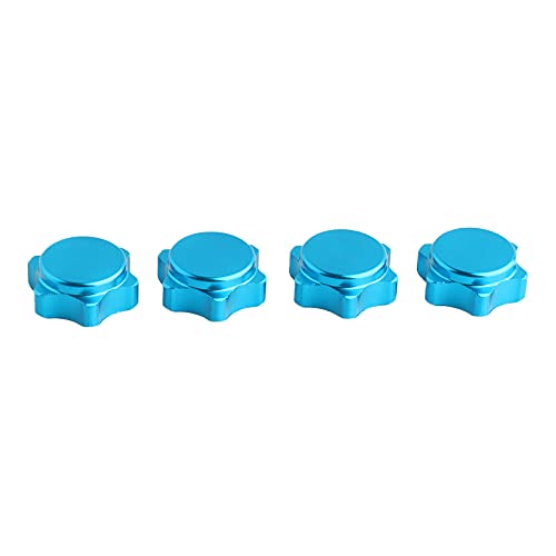 Gdool 4Pcs Rc Car 1/8 Scale 17Mm Dust Lock Nuts Adapter For Rc Off-Road Truck Redcat Losi Team-C Wheel And Tire Accessories (Blue) #TOP4