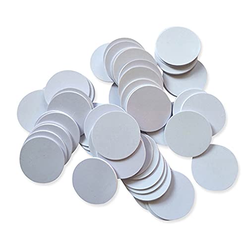 Romacci 10PCS NFC 215 Branco Ntag215 Cartões em branco Cartões NFC redondos de moedas regraváveis ​​