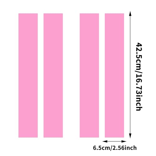 Image of TOMALL 2 Pair Racing Sport Stripe Vinyl Decals for Car Fender Hood Bumper Trunk Auto Stripe Graphic Stickers Decorations for Pickup Vehicle SUV Truck Off-Road (Pink)