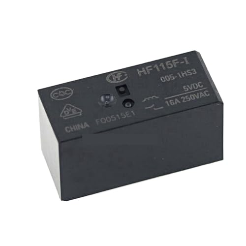 Relé HF115F de 5V y 6 pines para placas electrónicas de 16A