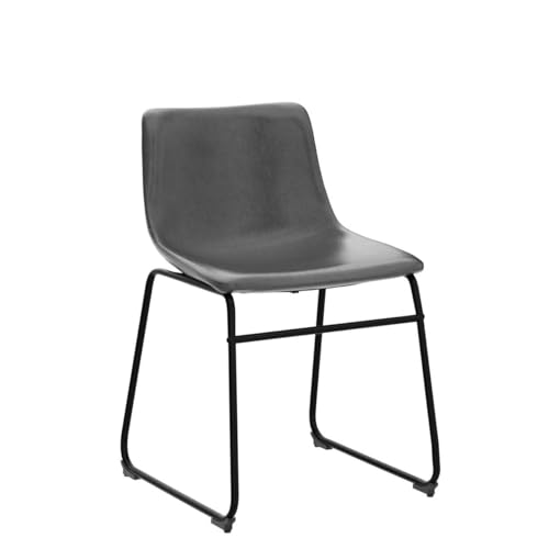 Image of Waleaf Dining Chairs Set of 2, 18 inch Faux Leather Counter Height Bar Stools