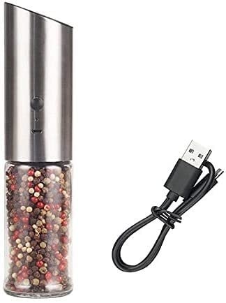 Moulin à poivre électrique en acier inoxydable au design contemporain