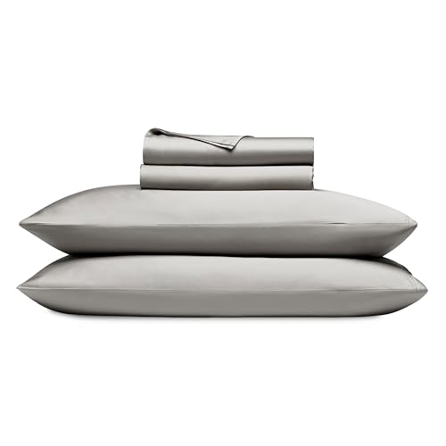 Cozy Earth Luxury Bed Sheet Set - 100% Viscose from Bamboo Fabric, Ultra-Soft & Breathable, Fits Regular & Deep Pocket Mattresses up to 20' - 4 Pieces King Sheet Set Gray