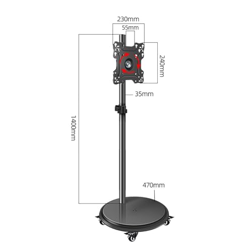 Soporte móvil para TV con ruedas para pantallas de 24 a 55 pulg miniatura 2