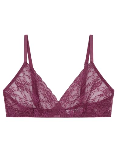 Women'secret Natural Sujetador Triangular Encaje Granate, Rosa, 90B para Mujer