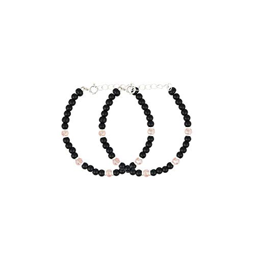 DHRUVS COLLECTION Exclusive 925 Sterling Silver Pair Of Baby Nazariya Silver Bracelets With A