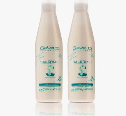 ACONDICIONADOR SIN ENJUAGAR CON PROTEINA DE SEDA SALERM 21 X 2 PACK