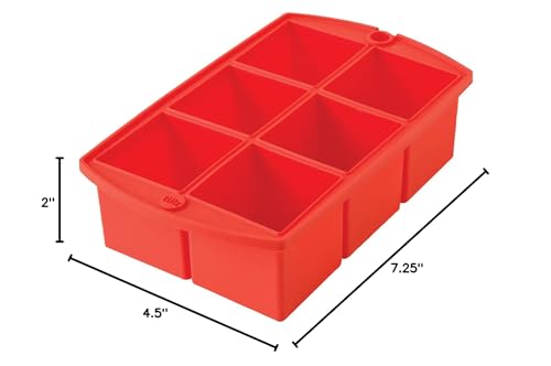 Tulz Mega Ice Block Tray, Silicone, Ruby miniatura 7