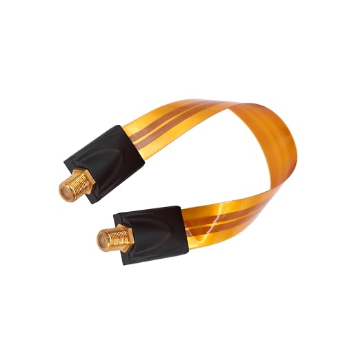 BIGtec 2 Stück Fensterdurchführung für SAT Kabel Tür Fenster Durchführung Kupplung SAT extrem flach 26cm